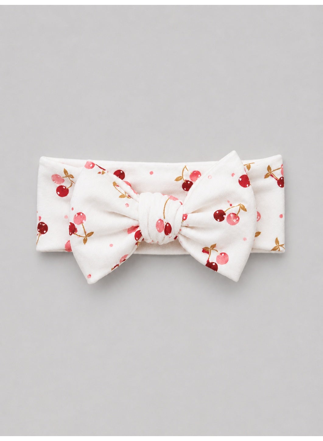 Baby Girls Cherry Print Bodysuit, Pants and Bib Set with Headband (4-Piece)