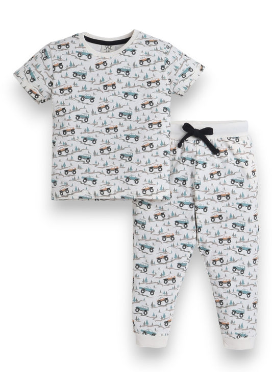 Victor and Jane - All-Over Printed T-shirt and Pyjama Set