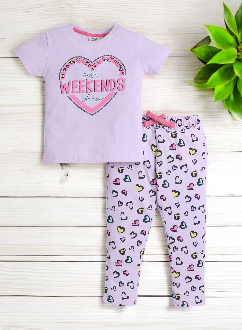 Victor And Jane - Printed T-Shirt And Pyjama Set