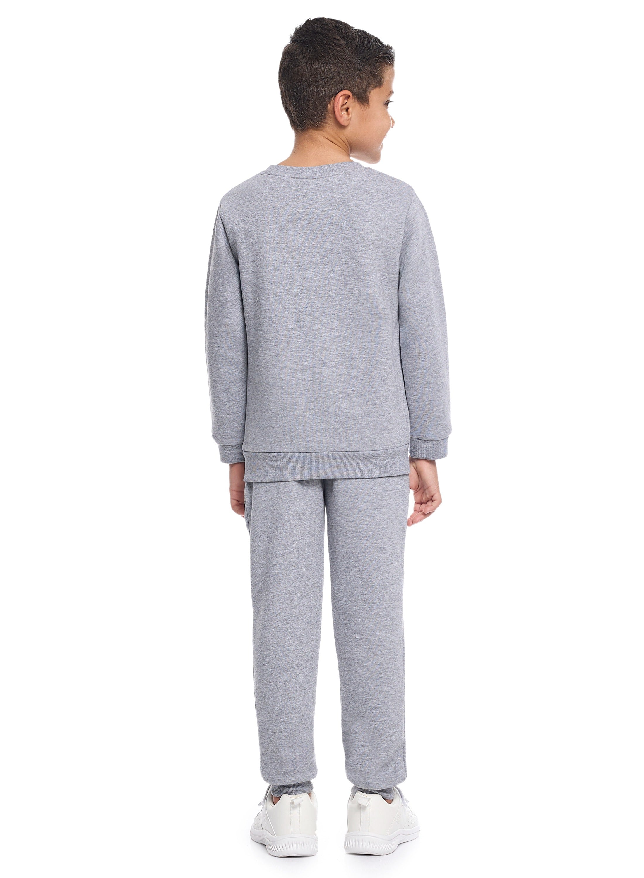 Victor And Jane Brooklyn Edition Full Sleeves Sweatshirt And Joggers Co-Ords Set - Grey