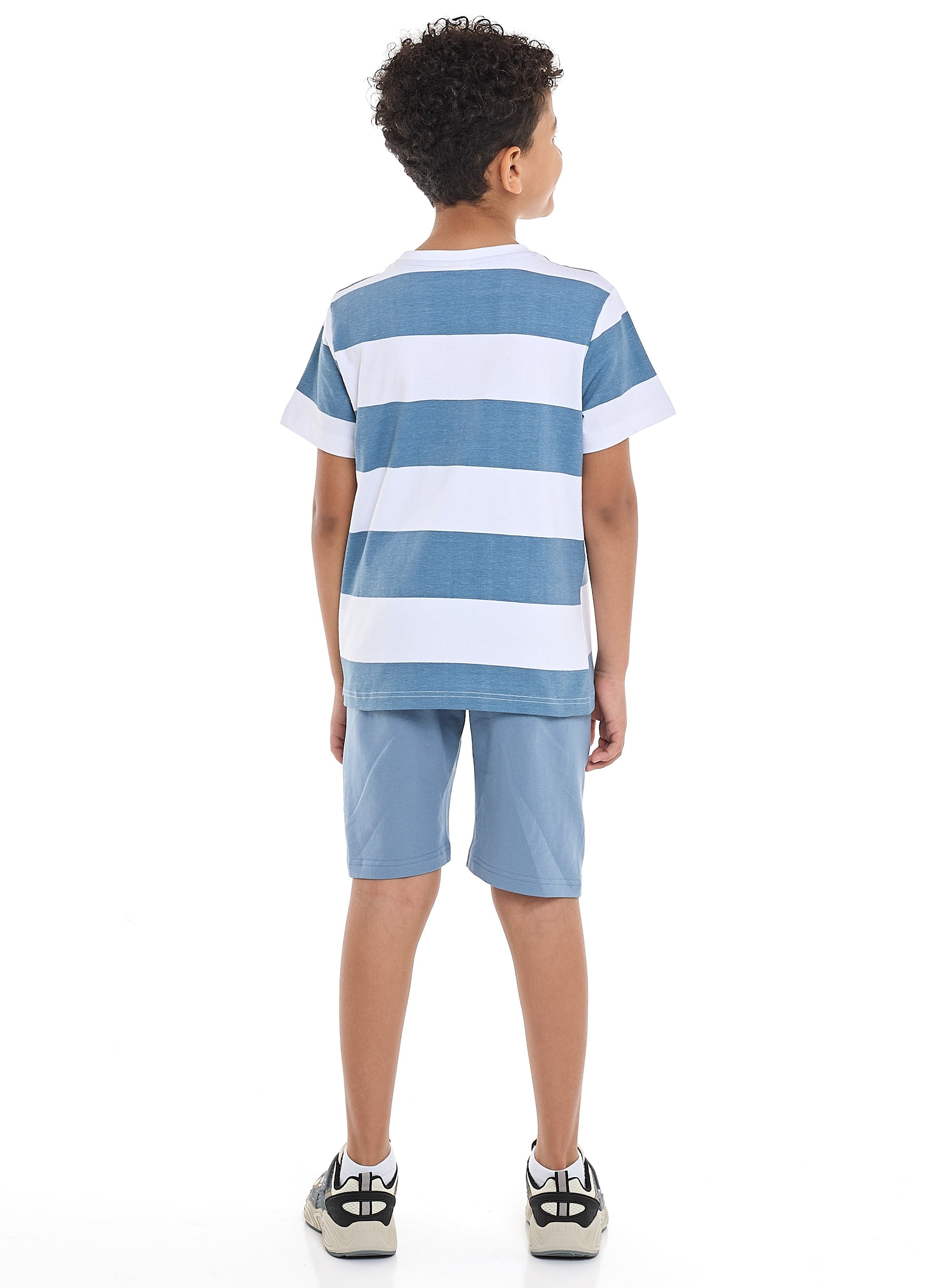 Victor And Jane Sr Boys' Applique Pocket Detail Set - Blue