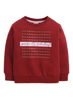 Girls’ Œperfectly Fabulous” Cotton Fleece Sweatshirt -Relaxed Fit