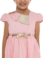 Ivory/Gold Lapel Jacquard Dress
