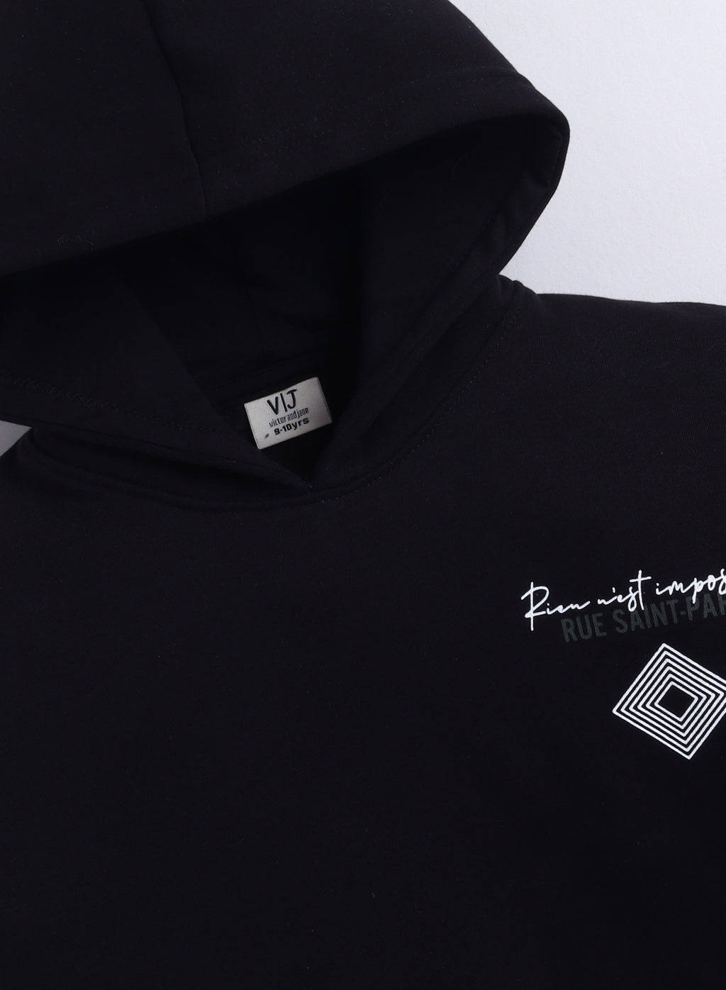 Boys' Black "Blue Saint Paris" Graphic Hoodie