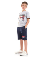 Victor and Jane Canada Graphic Round Neck T-shirt - Grey