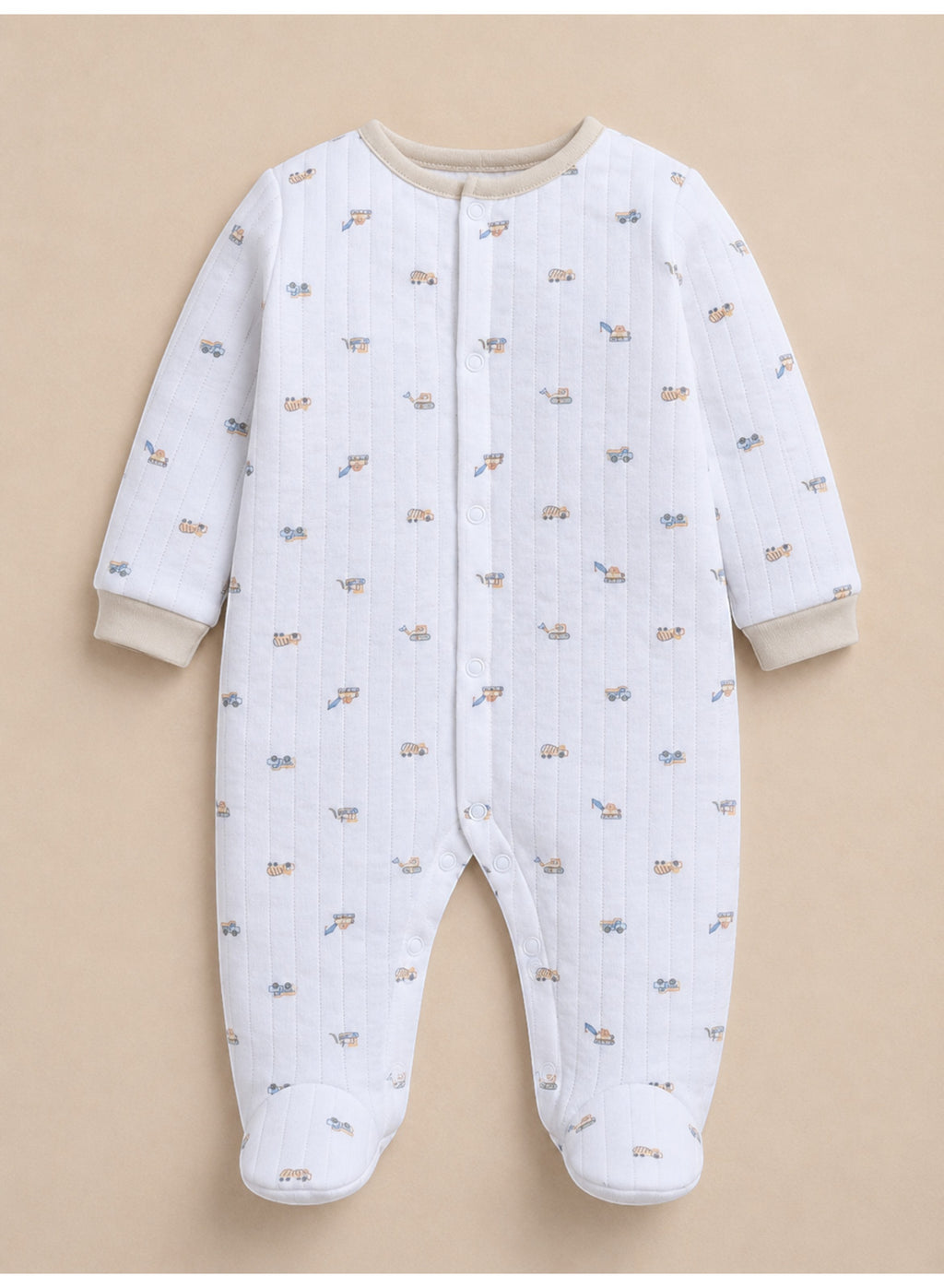 Baby Boys Quilted Footed Coveralls 2-Piece Pack with Truck Print