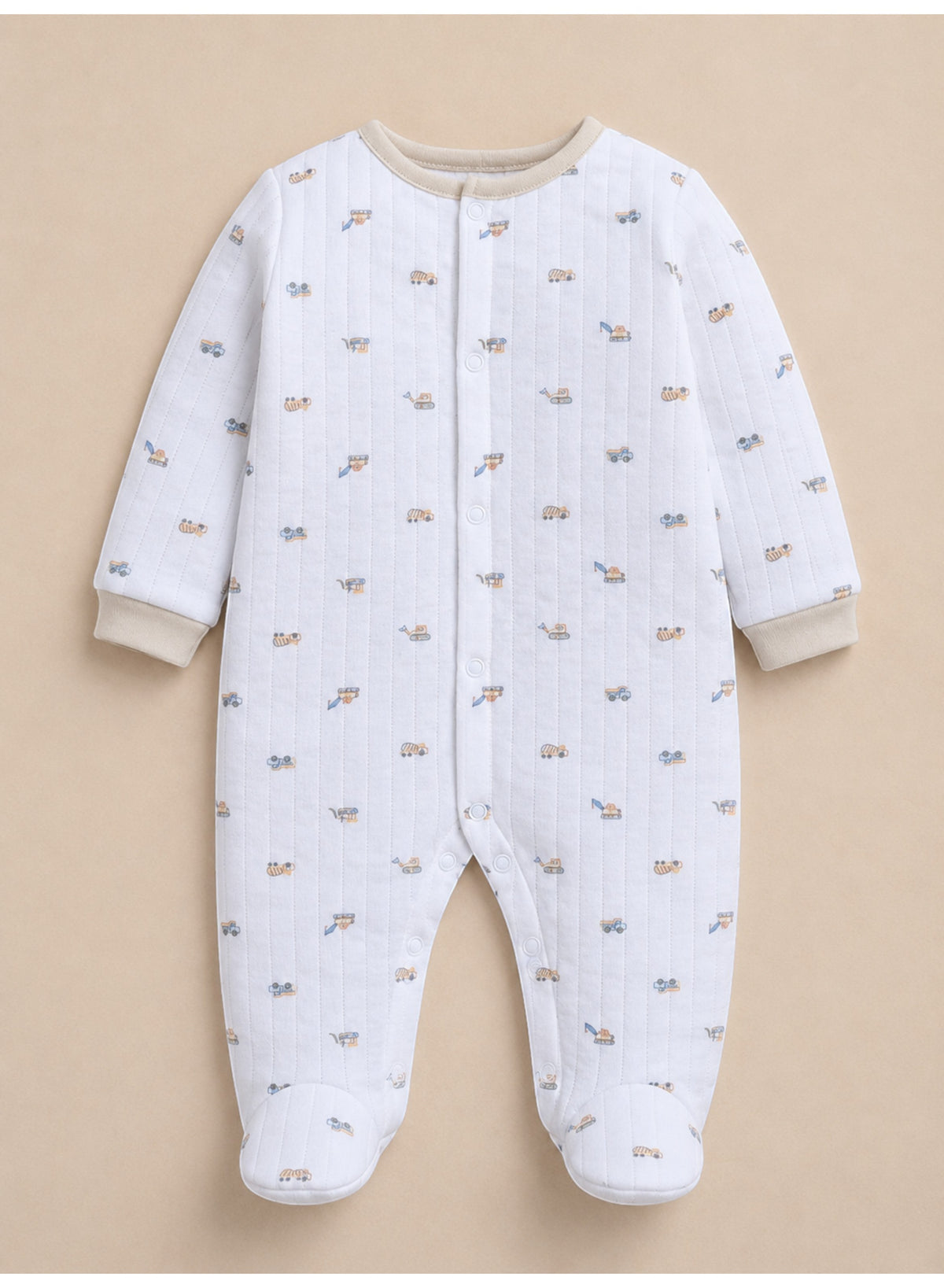 Baby Boys Quilted Footed Coveralls 2-Piece Pack with Truck Print