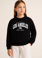 Girls’ Œlos Angeles” Graphic Pullover “ 100% Cotton Fleece