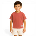 Victor & Jane Junior Boys Red Patch Detail Cotton T-Shirt