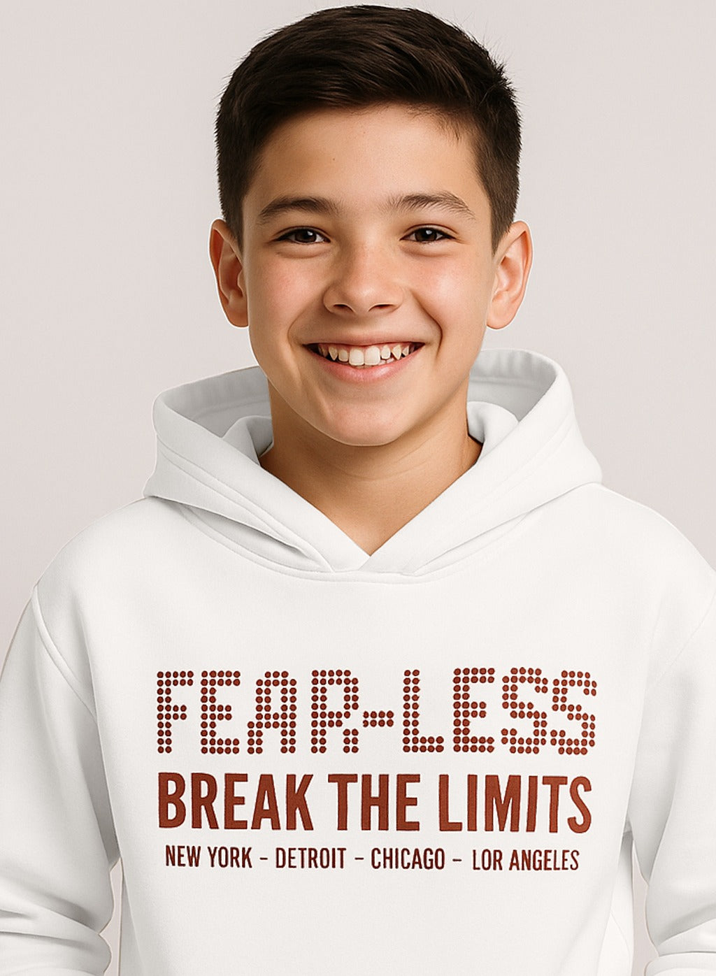Boys' Off-White "Fear-Less Break The Limits" Hooded Sweatshirt