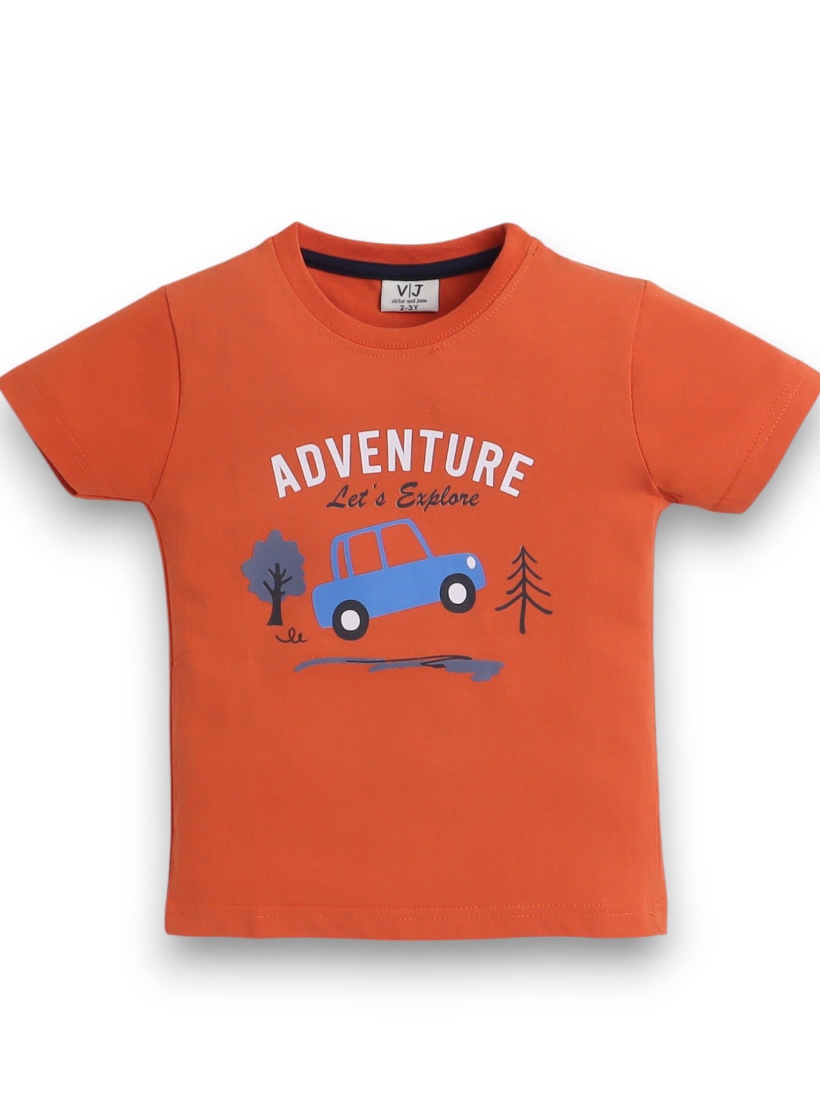 Victor And Jane - Printed T-Shirt And All-Over Printed Shorts Pyjama Set