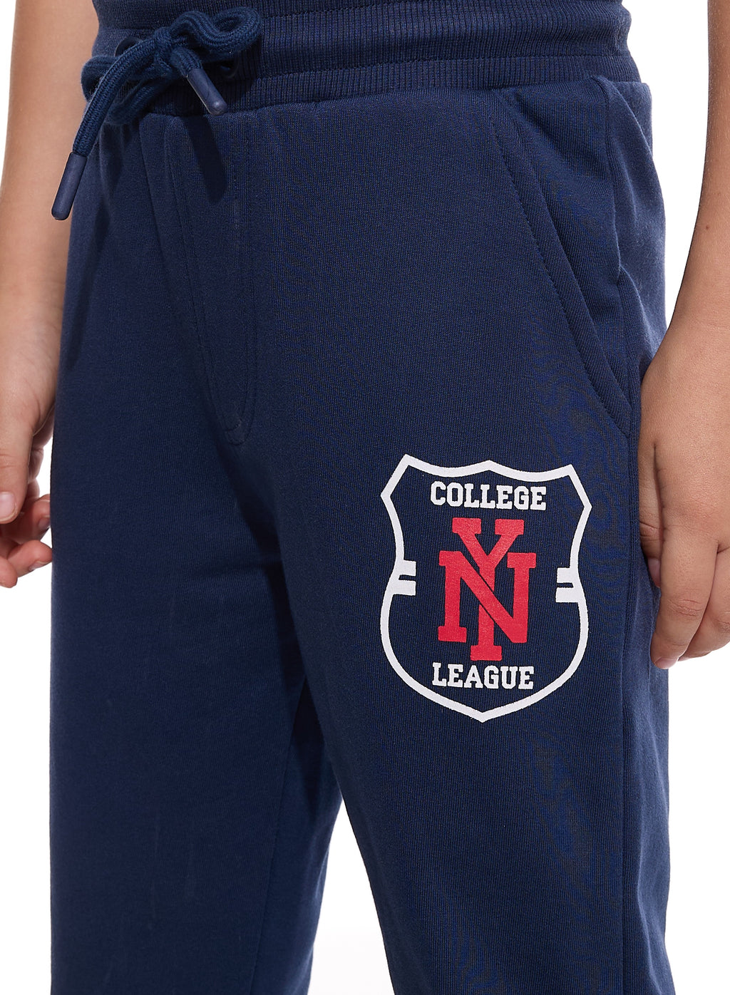 Boys' 2-Piece Sweatshirt And  Jogger Set Off White-Navy