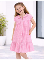 Girls Gingham Ruffle