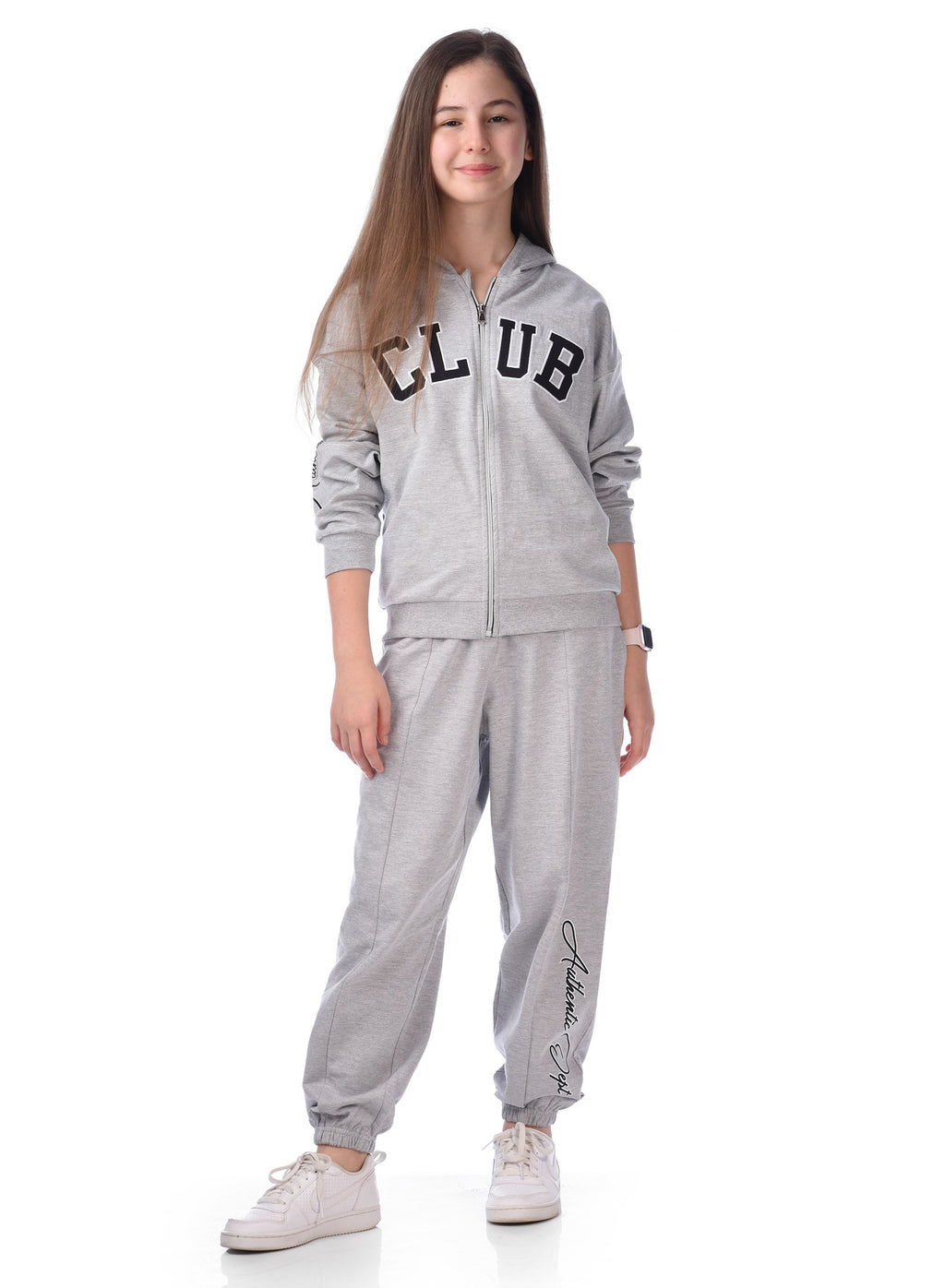 Embroidered Hoodie With Matching Joggers Comfy Fit
