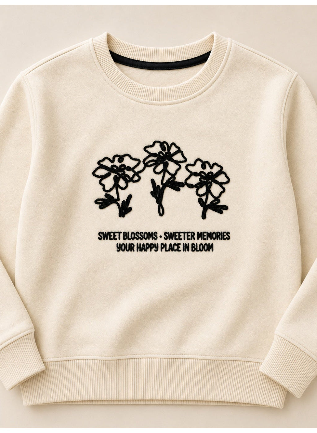 Girls Floral Embroidery Pullover