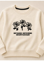 Girls Floral Embroidery Pullover