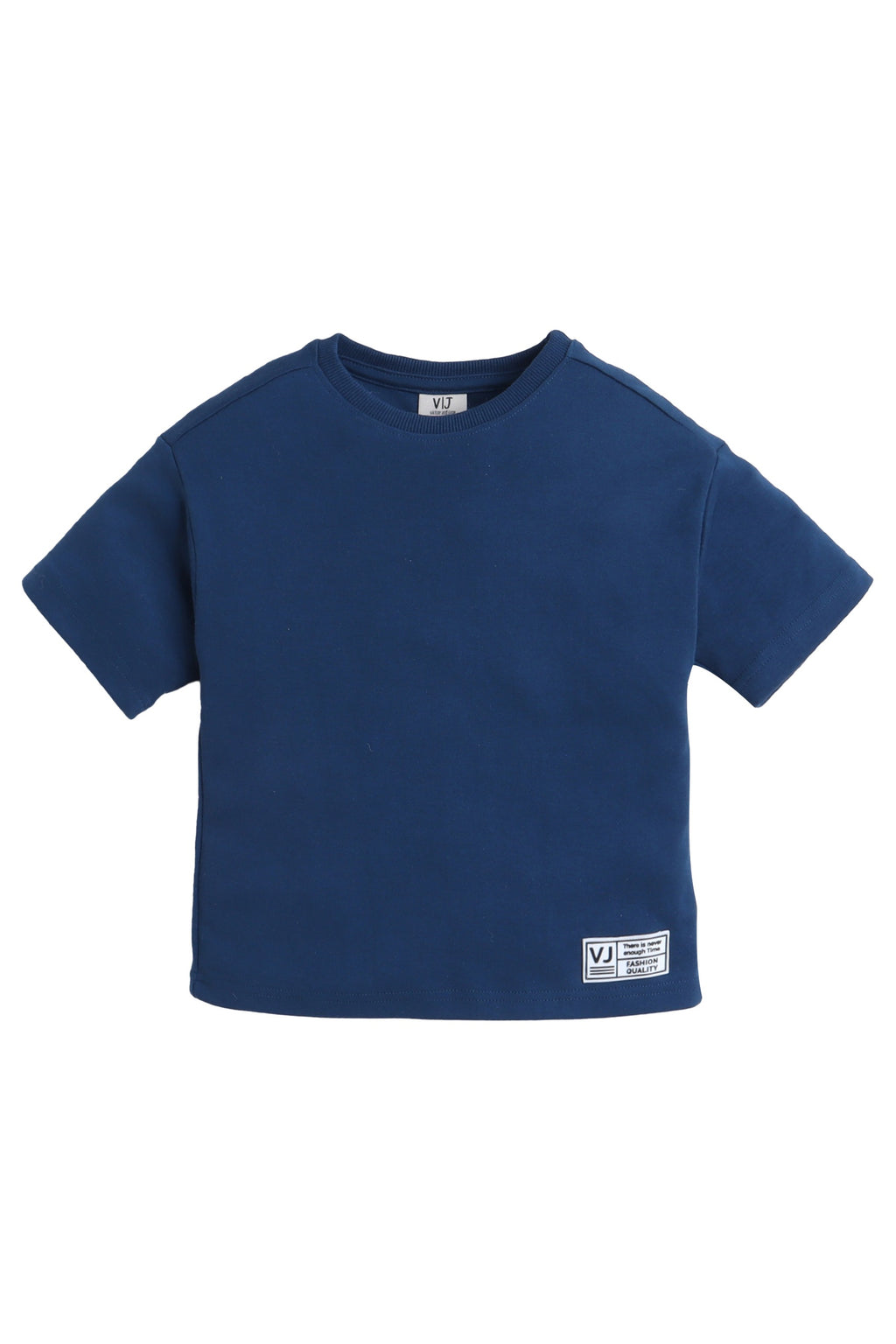 "Boys Cotton Interlock Tee & Shorts Set “ Navy "