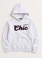 Œalways Chic” Hoodie For Girls “ Off-White | 100% Cotton Fleece |