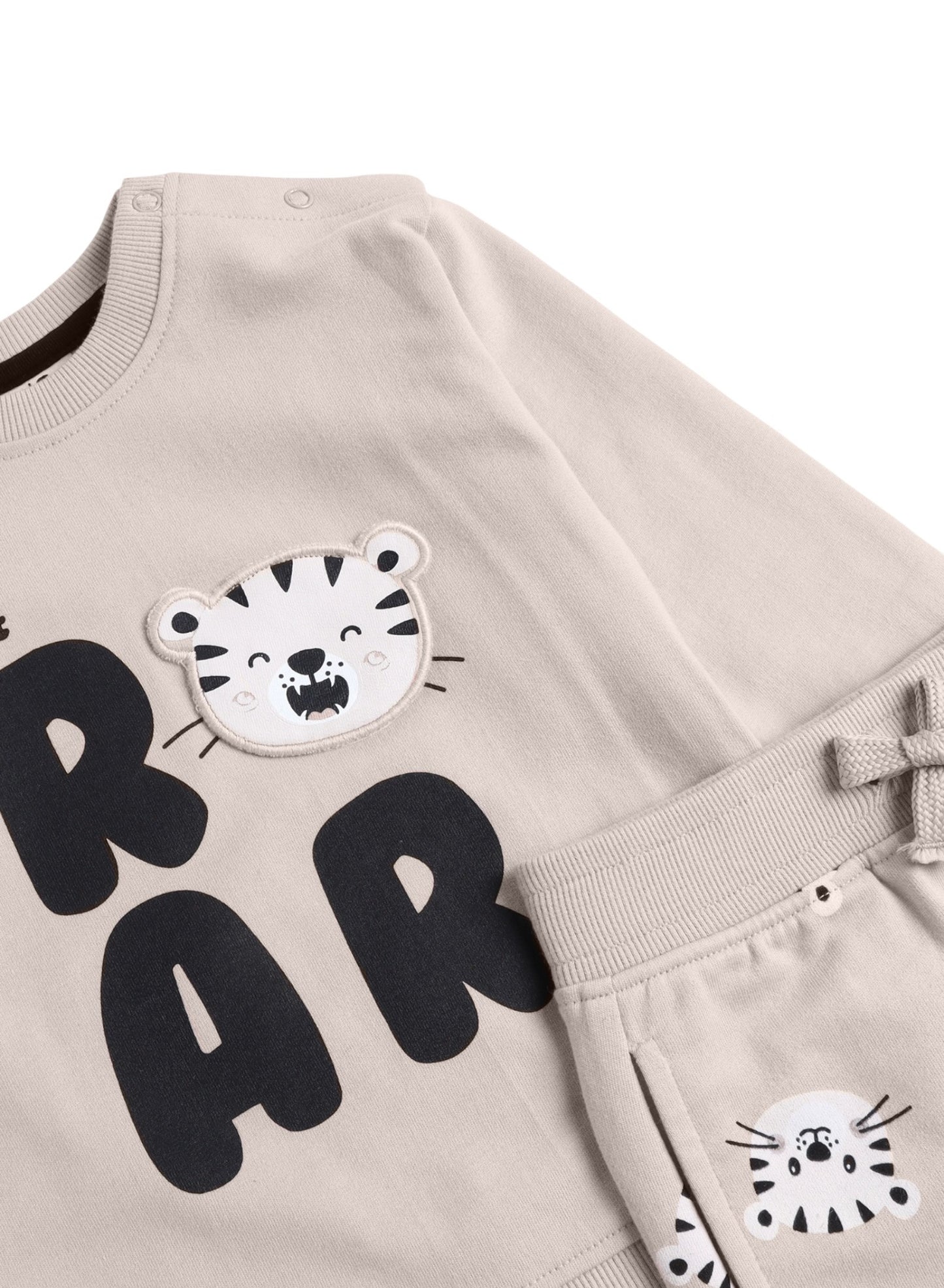 Baby Boys' 2-Piece Fleece Set – “Hear Me Roar” Sweatshirt & Printed Joggers Set