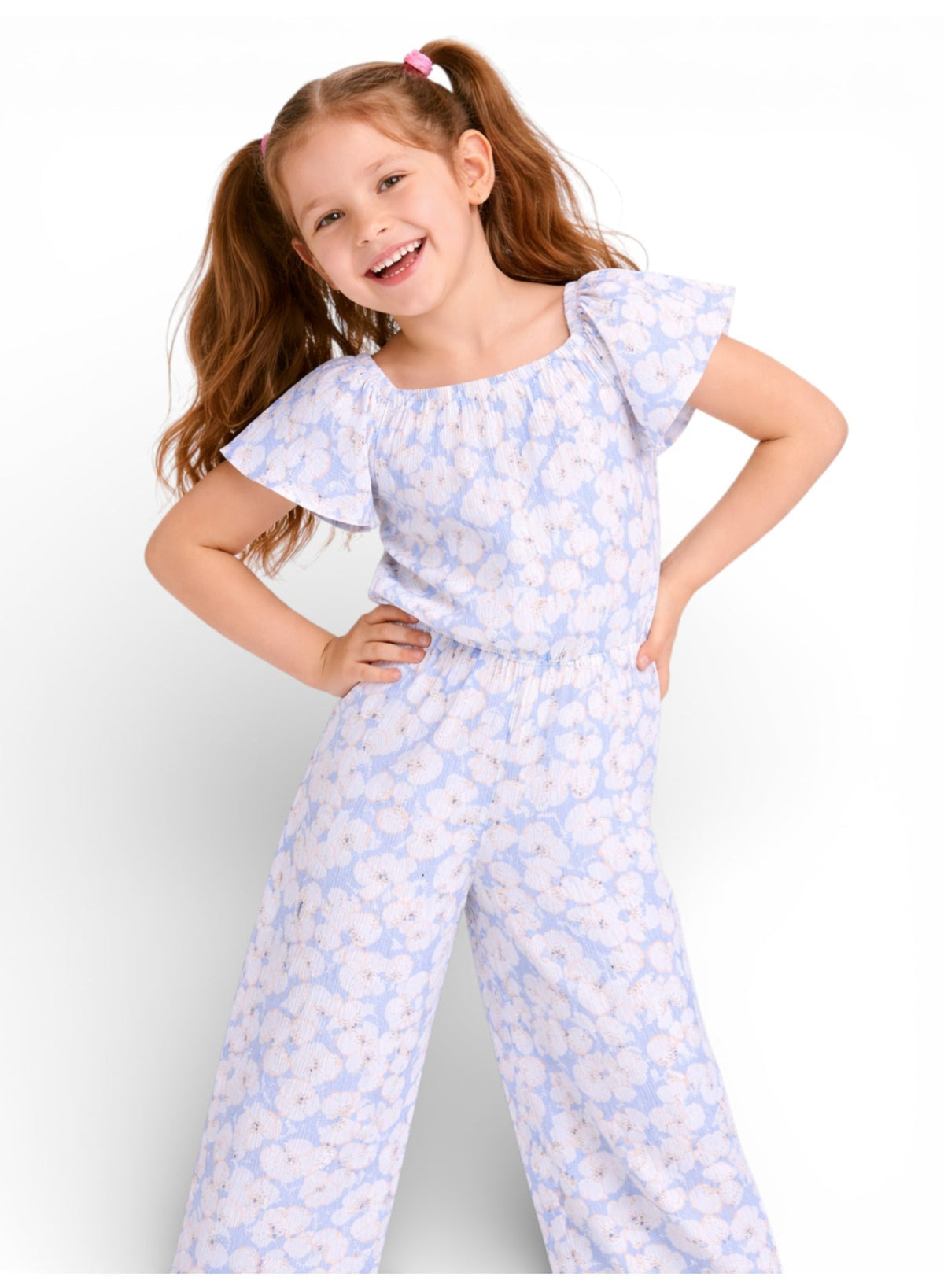 Girls Floral Ruffle