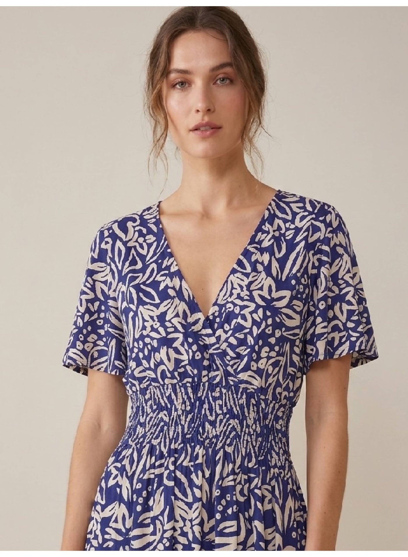 Printed Maxi Dress With Sweetheart Neckline