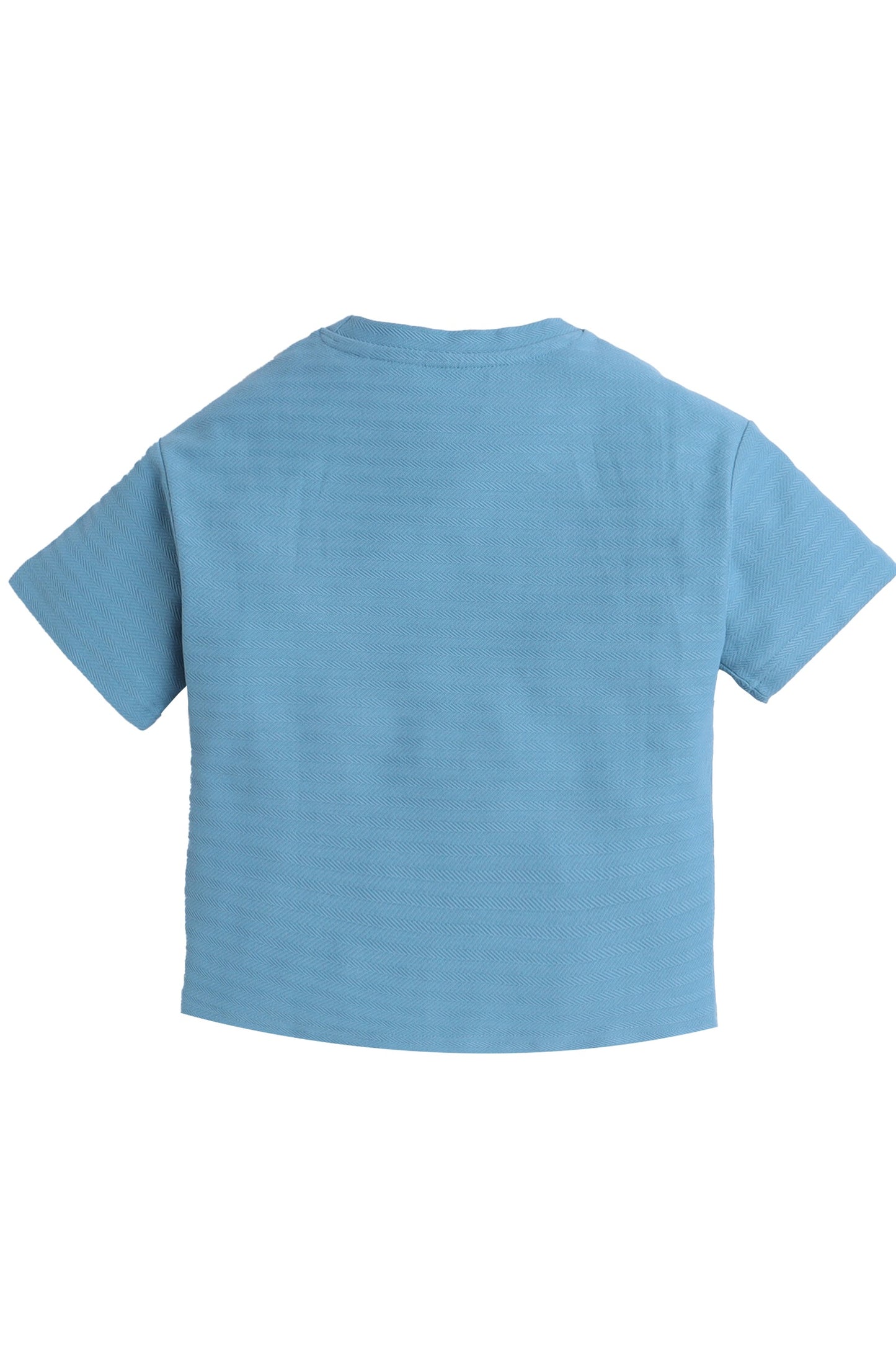 Junior Boys Cotton T-Shirt - Winter Blue