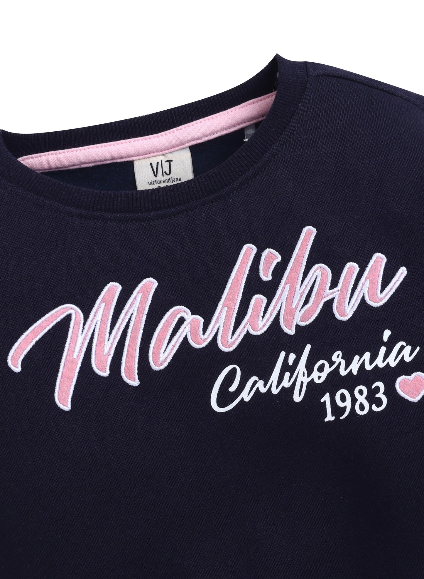 Girls’ – “Malibu California 1983” Slogan Sweatshirt | 100% Cotton,