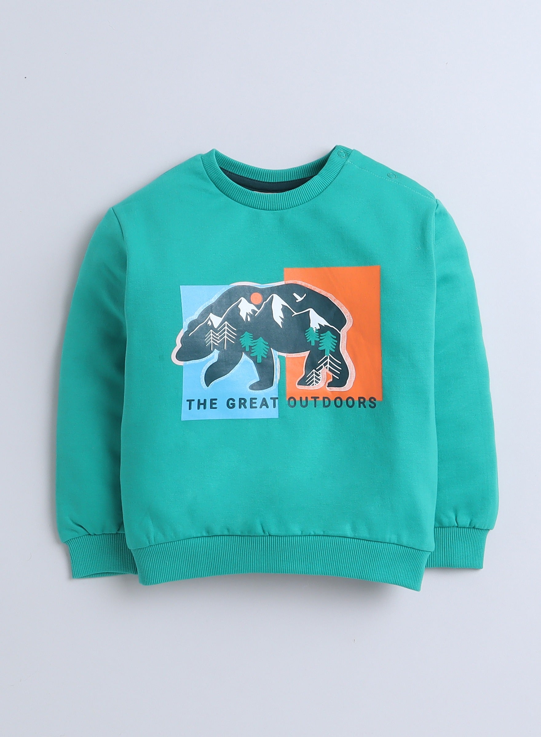 Boys' 2-Piece  -  Sweatshirt And  Jogger Set , (6Mo - 3Yrs ) Lt. Green-Dark Green