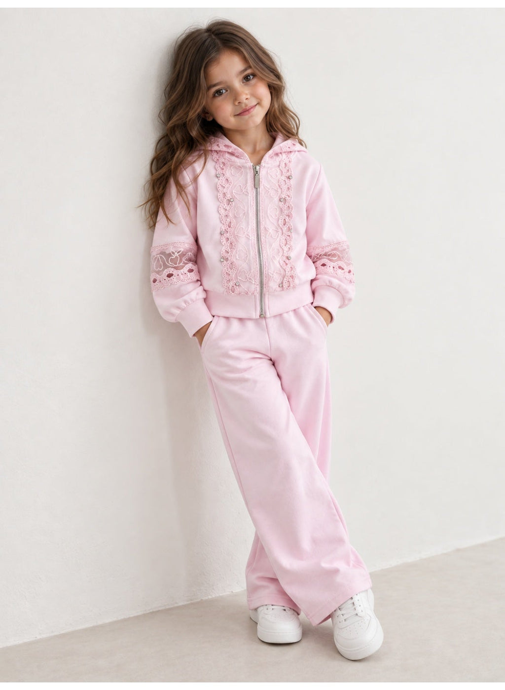 Girls' Zip Up Jacket & Long Pants