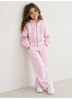 Girls' Zip Up Jacket & Long Pants