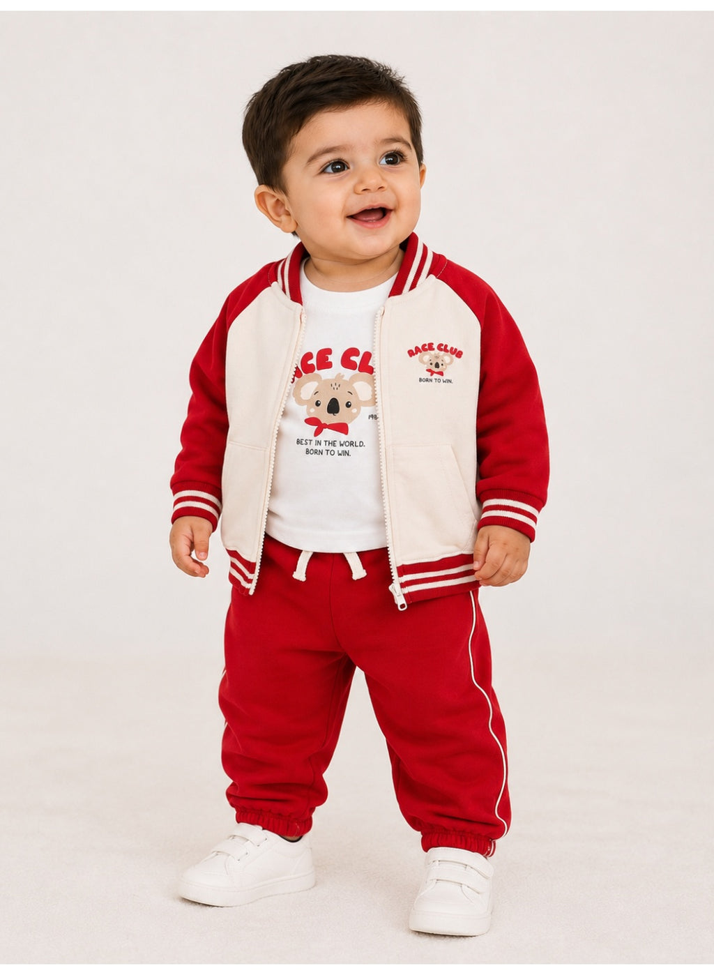 Boys 3-Piece Set – Full Zip Sweatshrt, Longsleeve Tee & Jogger Pants

Description: