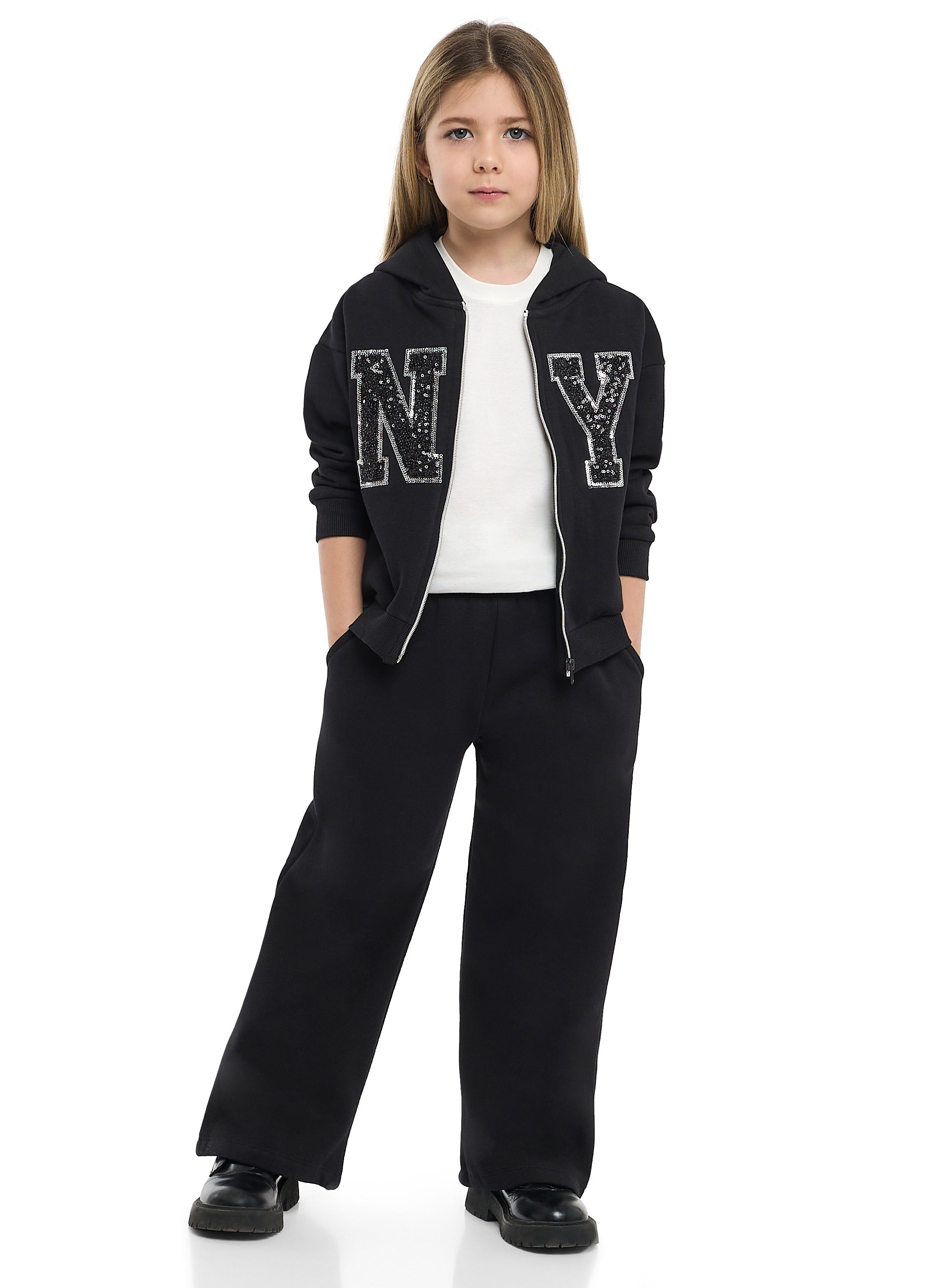 Girls Ny Camo Logo Fleece Tracksuit “ 2-Piece Set