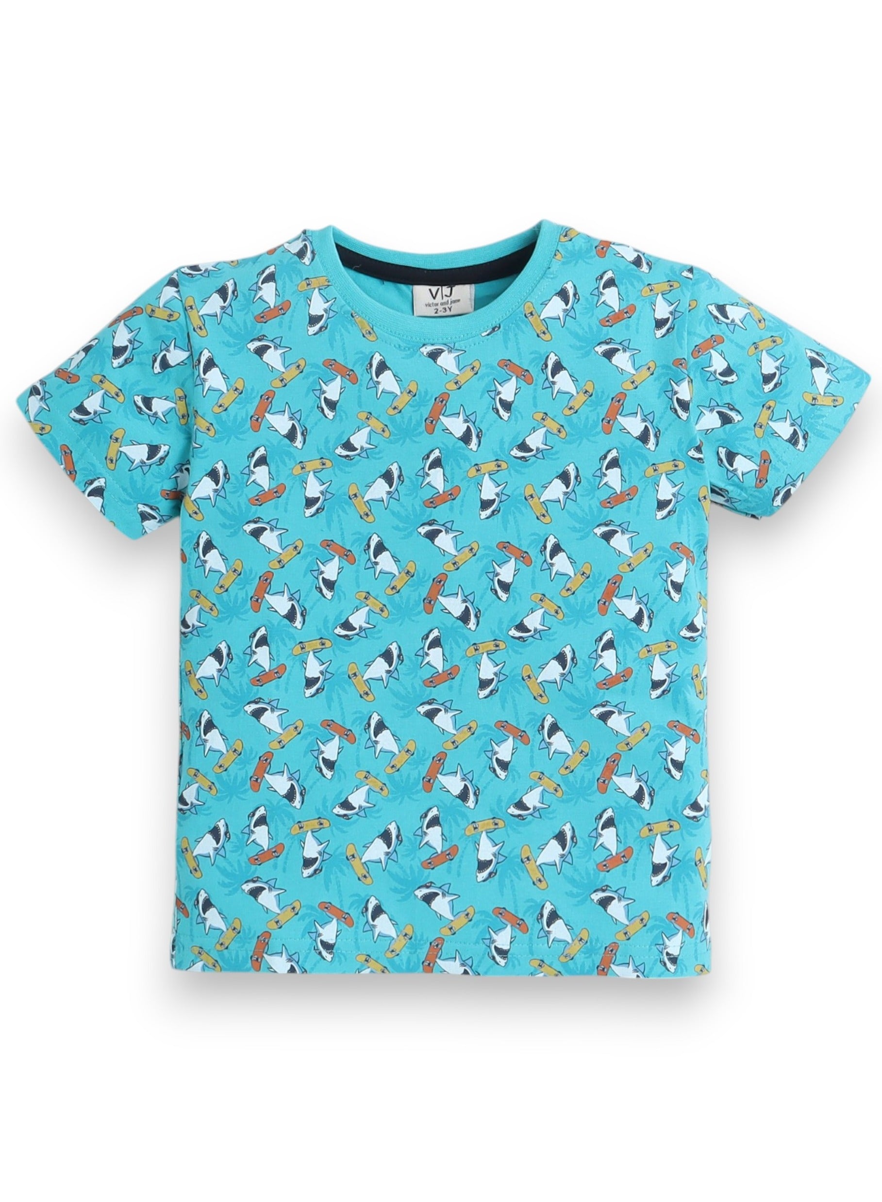 Victor And Jane - All-Over Printed T-Shirt And Shorts Pyjama Set