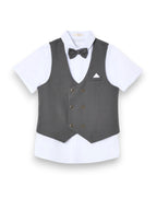 Boys 4 Piece Set Waistcoat, Shirt, Trousers & Bow Tie Set (3 Years–8 Years)