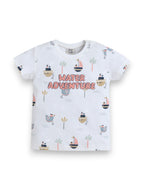 Infant Boys Œwater Adventure” Print Cotton Pajama Set “ T-Shirt & Shorts Nightwear