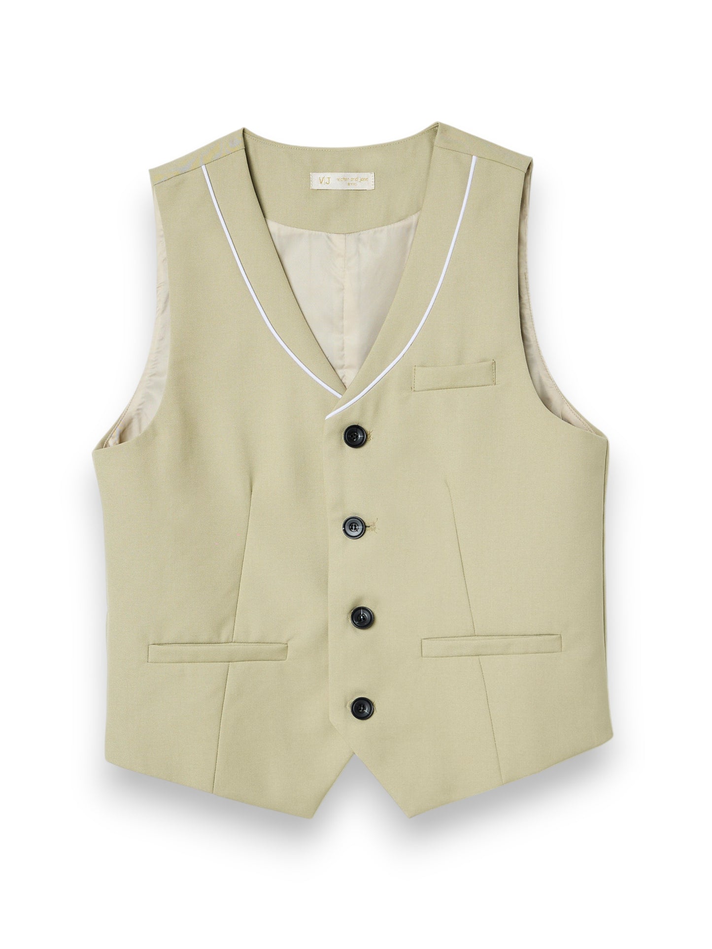 Neutral Waistcoat, Shirt, Trousers & Tie Set