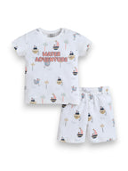 Infant Boys Œwater Adventure” Print Cotton Pajama Set “ T-Shirt & Shorts Nightwear