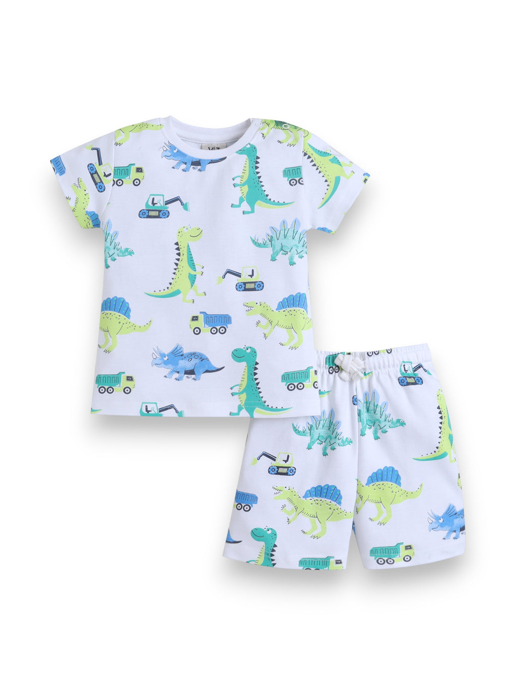 Infant Boys Dinosaur Print Cotton Pajama Set