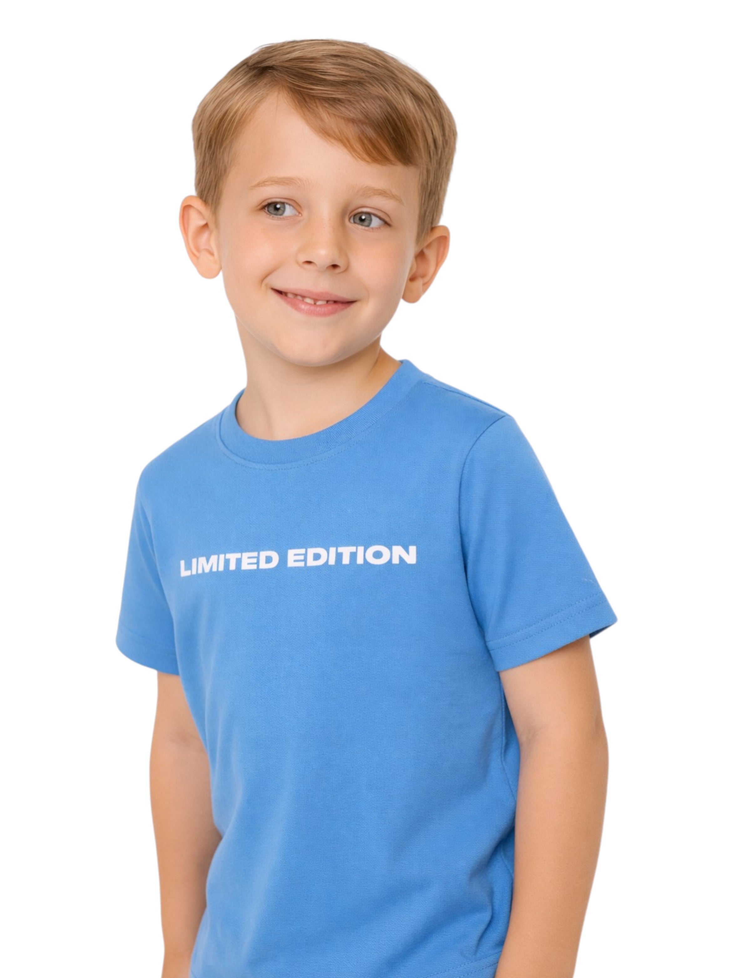 Boys' "Limited Edition" Cotton T-Shirt “ Blue (2Y-9Y)
