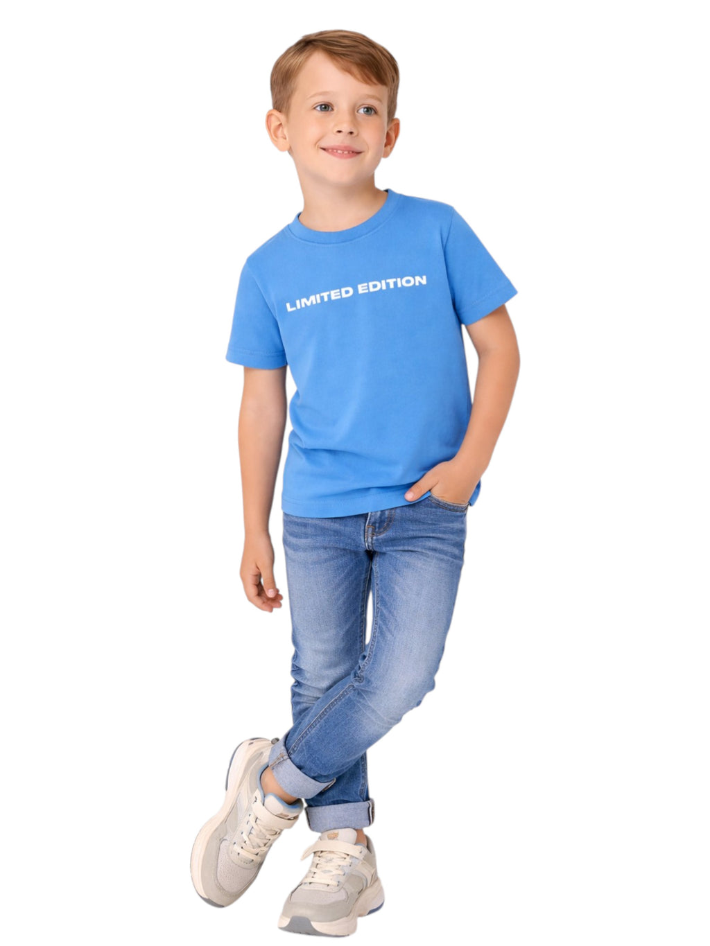 Boys' "Limited Edition" Cotton T-Shirt “ Blue (2Y-9Y)