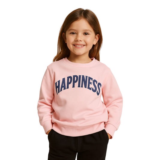 “HAPPINESS” Slogan Sweatshirt